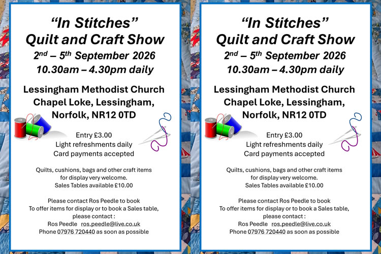 North Norfolk church to host quilt and craft show