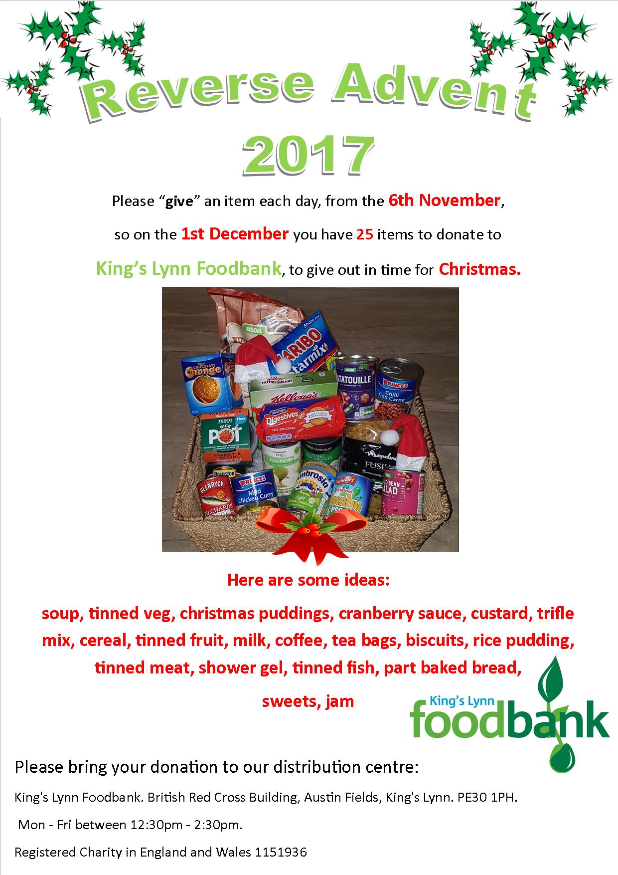 Network Norfolk Kings Lynn Foodbank Reverse Ad