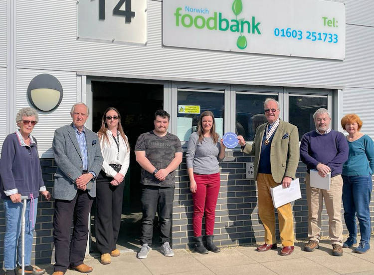 NorwichFoodbankBluePlaque750