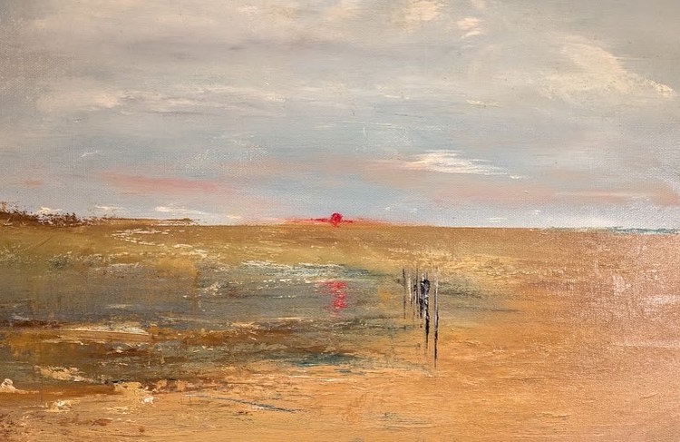 Ian Dyble painting N Norfolk coast