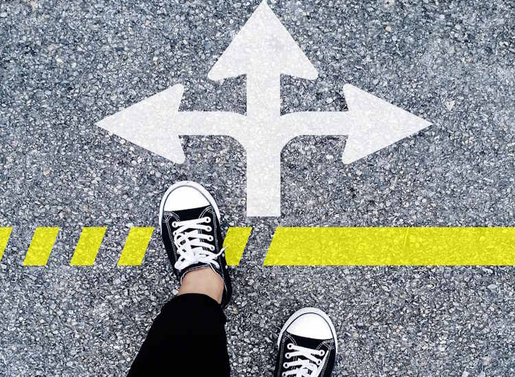 stepping forward - deciding direction