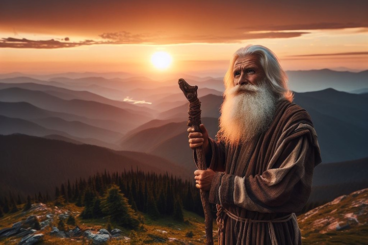 joshua looking out over canaan 