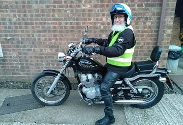 Matthew Hodder on motor bike
