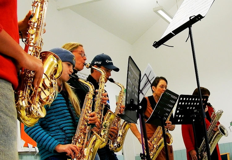 Jazz and saxophone project in Norwich church